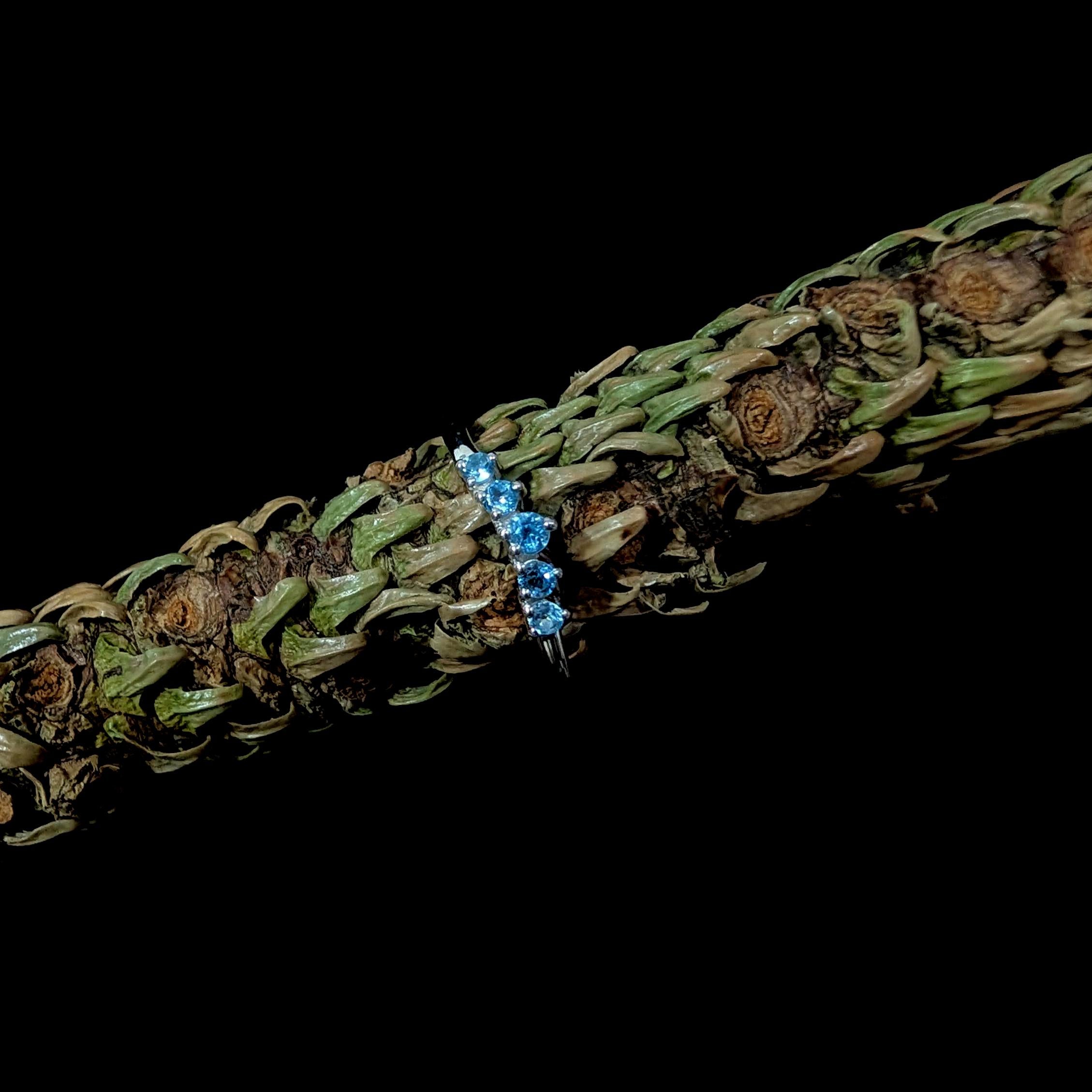 Blue topaz minimalist everyday ring | 925 Sterling Silver
