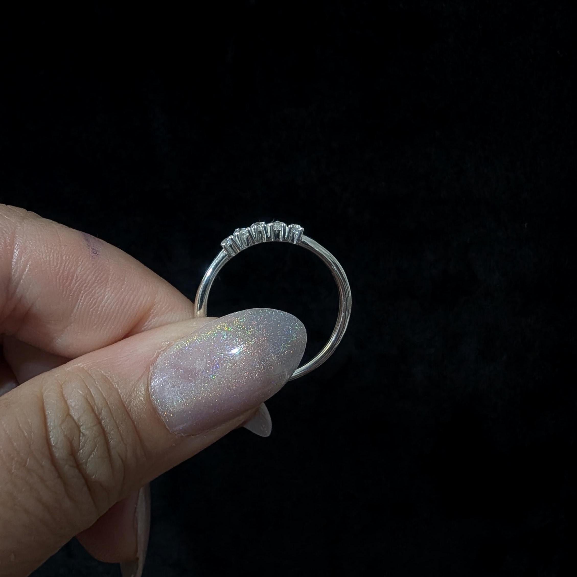 White topaz minimalist everyday ring | 925 Sterling Silver