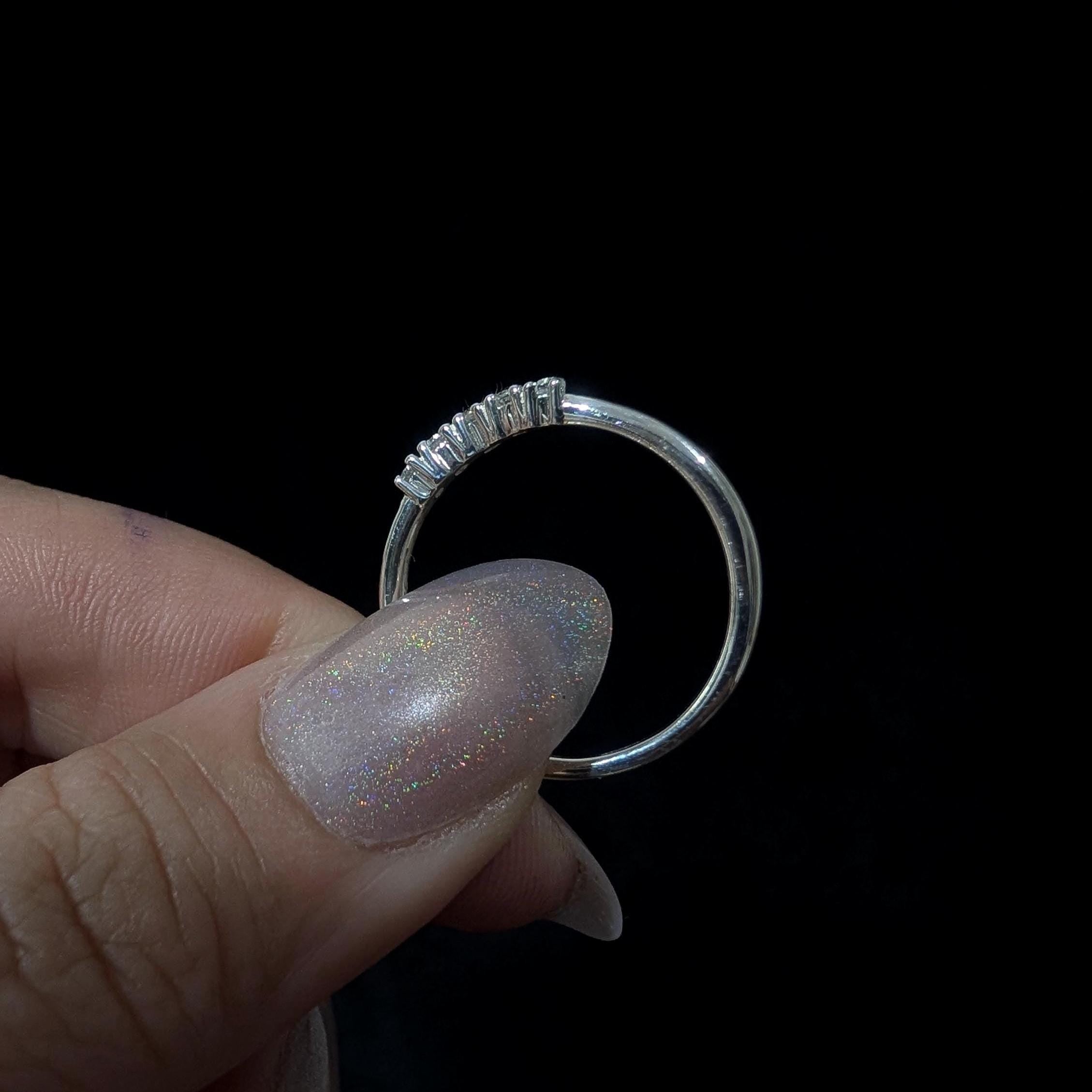 White topaz minimalist everyday ring | 925 Sterling Silver