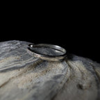 White topaz minimalist ring with gap | 925 Sterling Silver