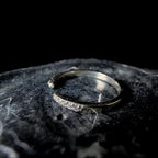 White topaz minimalist ring with gap | 925 Sterling Silver