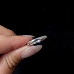 White topaz minimalist ring with gap | 925 Sterling Silver