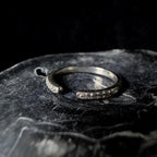 White topaz minimalist ring with gap | 925 Sterling Silver
