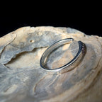 Amethyst minimalist ring with gap | 925 sterling silver