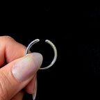 Amethyst minimalist ring with gap | 925 sterling silver