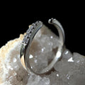White topaz minimalist ring with gap | 925 Sterling Silver