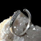 White topaz minimalist ring with gap | 925 Sterling Silver