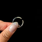 Blue topaz minimalist ring with gap | 925 Sterling Silver