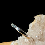 Blue topaz minimalist ring with gap | 925 Sterling Silver
