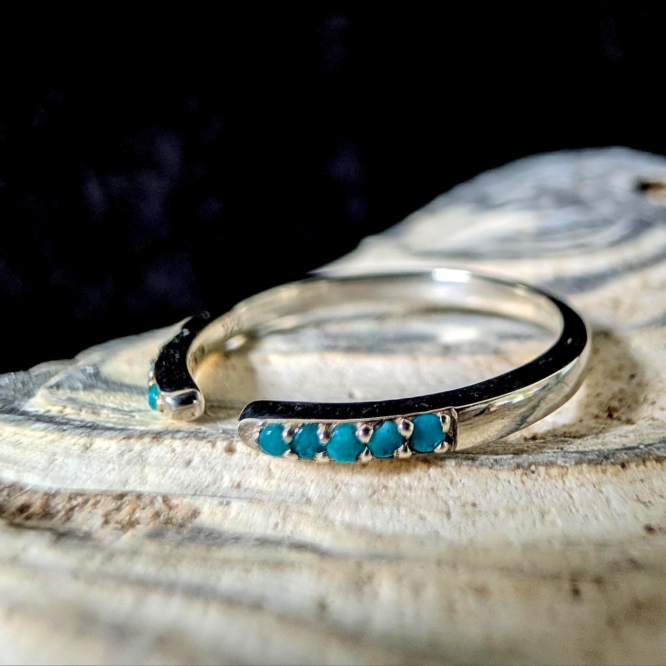 Turquoise minimalist ring | 925 Sterling Silver