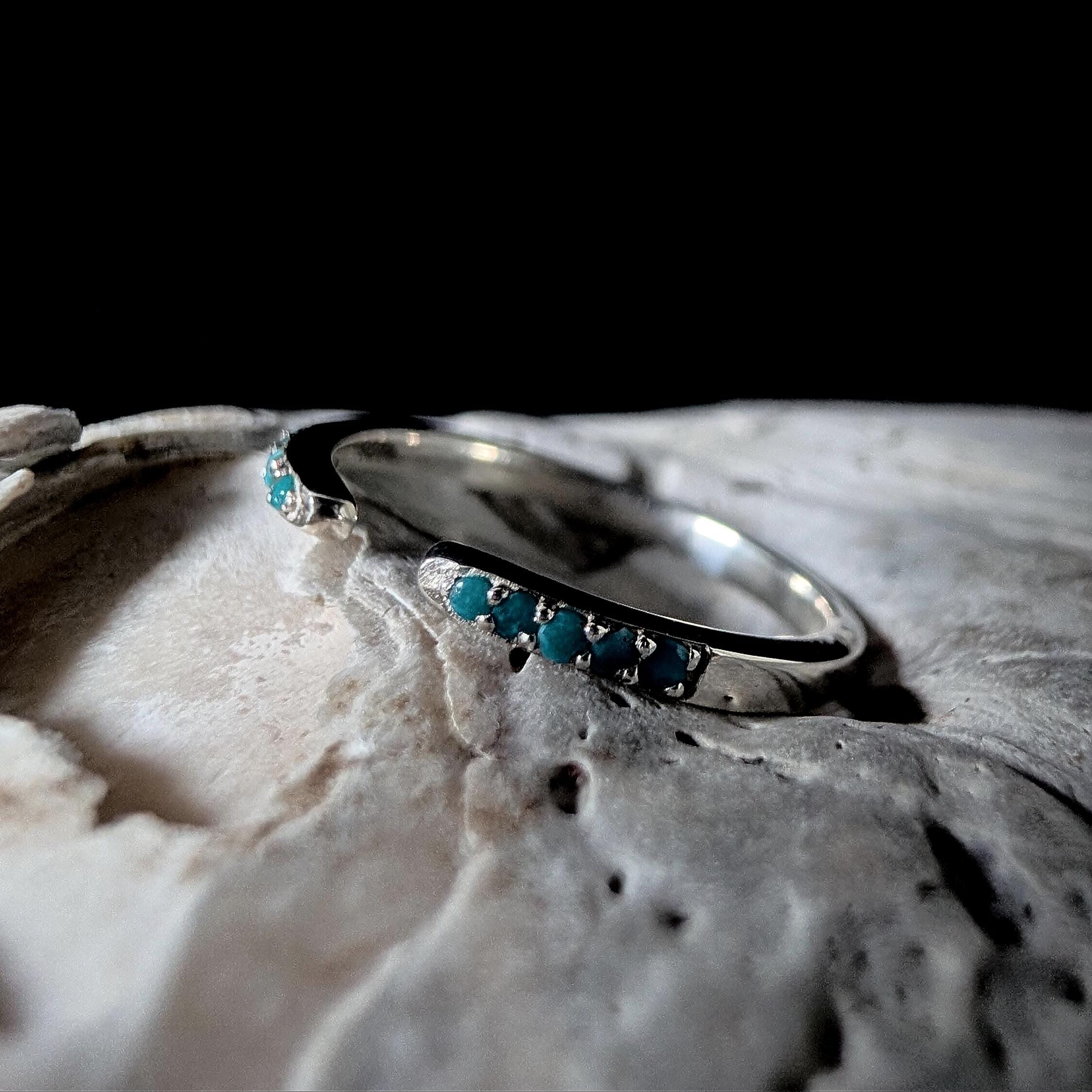 Turquoise minimalist ring | 925 Sterling Silver