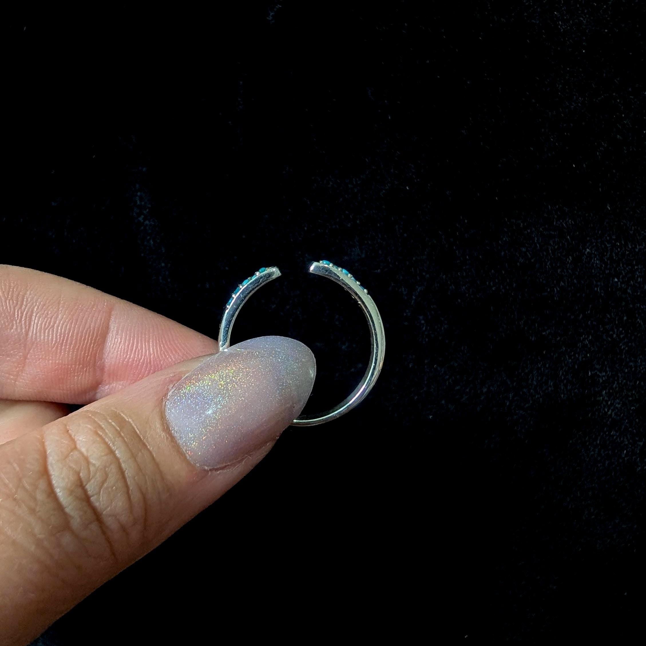 Turquoise minimalist ring | 925 Sterling Silver
