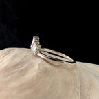 White topaz stacking enhancer ring | 925 Sterling Silver