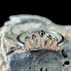 White topaz stacking enhancer ring | 925 Sterling Silver