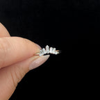 White topaz stacking enhancer ring | 925 Sterling Silver