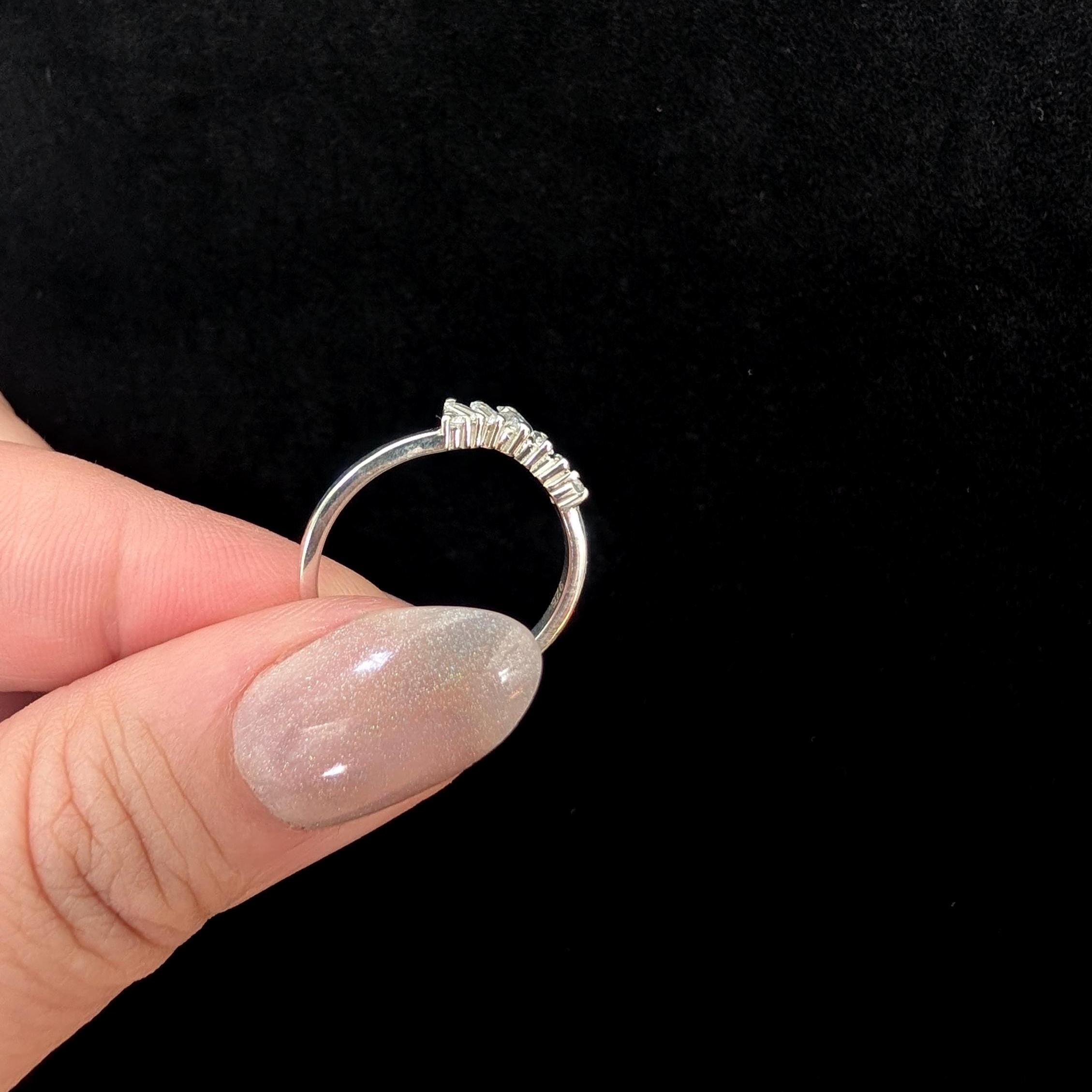 White topaz stacking enhancer ring | 925 Sterling Silver