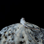 Rainbow moonstone stacking enhancer ring | 925 Sterling Silver