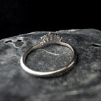 Rainbow moonstone stacking enhancer ring | 925 Sterling Silver