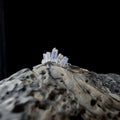 Rainbow moonstone stacking enhancer ring | 925 Sterling Silver
