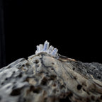 Rainbow moonstone stacking enhancer ring | 925 Sterling Silver