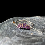 Amethyst stacking enhancer ring | 925 Sterling Silver