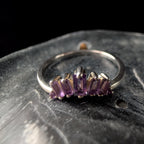 Amethyst stacking enhancer ring | 925 Sterling Silver