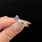Amethyst stacking enhancer ring | 925 Sterling Silver