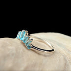 Blue Topaz stacking enhancer ring | 925 Sterling Silver