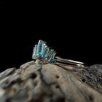 Blue Topaz stacking enhancer ring | 925 Sterling Silver