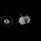 Rainbow moonstone wire wrapped stud earrings | 925 sterling silver