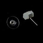 Rainbow moonstone wire wrapped stud earrings | 925 sterling silver