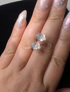 Rose quartz stud earrings | 925 sterling silver