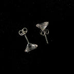Rose quartz stud earrings | 925 sterling silver