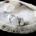 Rainbow moonstone wire wrapped stud earrings | 925 sterling silver