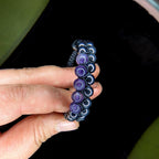 Amethyst hematite double row bracelet