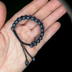Amethyst hematite double row bracelet