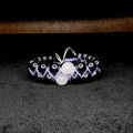 Rose quartz and hematite double row bracelet