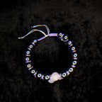 Rose quartz and hematite double row bracelet