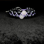 Rose quartz and hematite double row bracelet