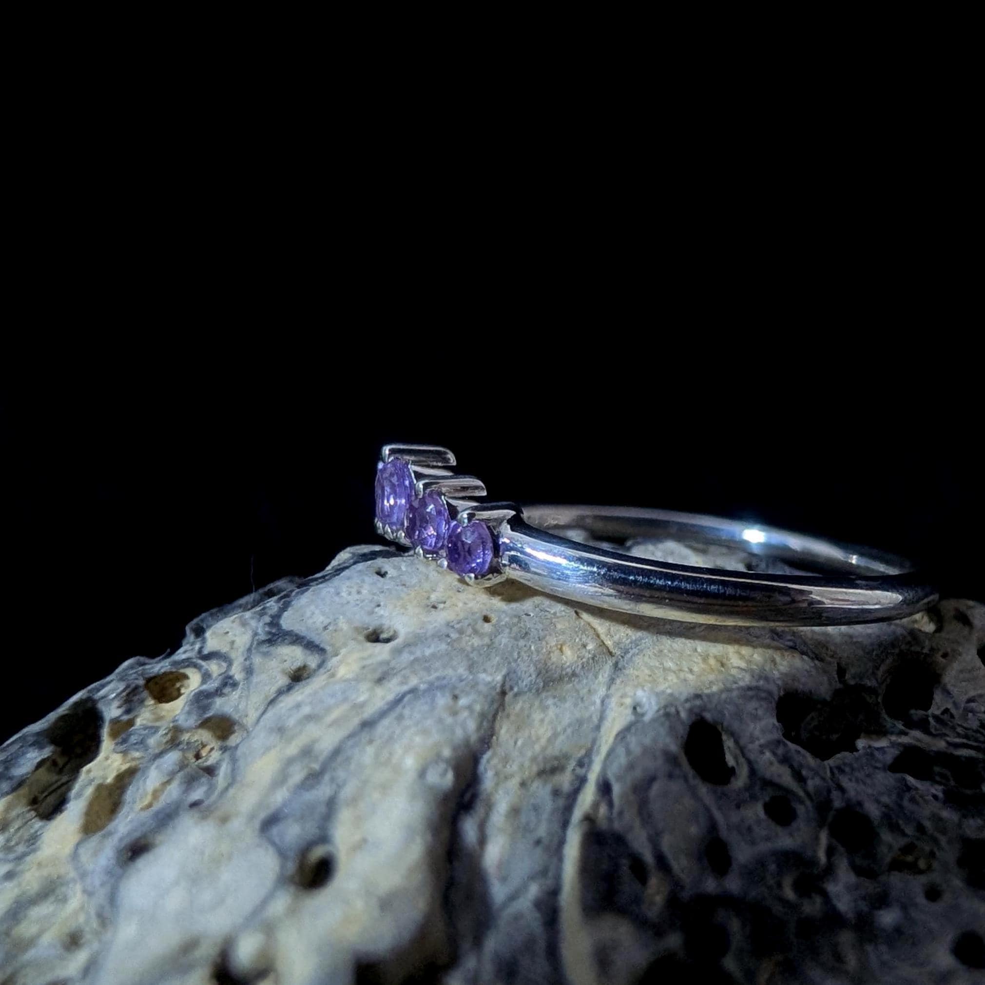 Amethyst stacking ring | 925 sterling silver