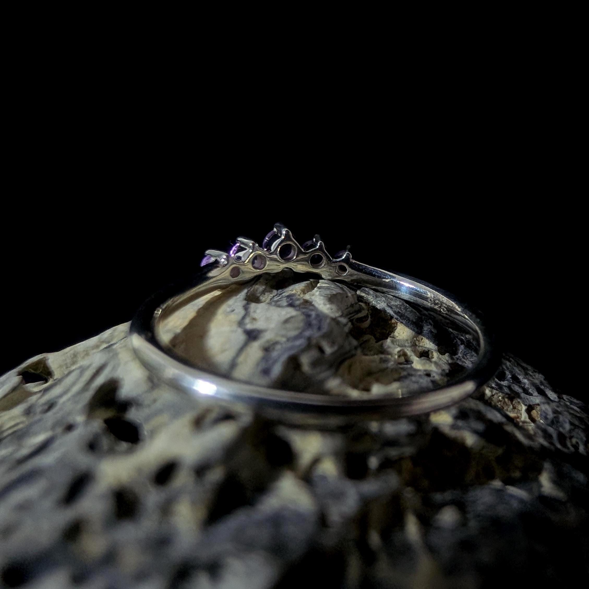 Amethyst stacking ring | 925 sterling silver