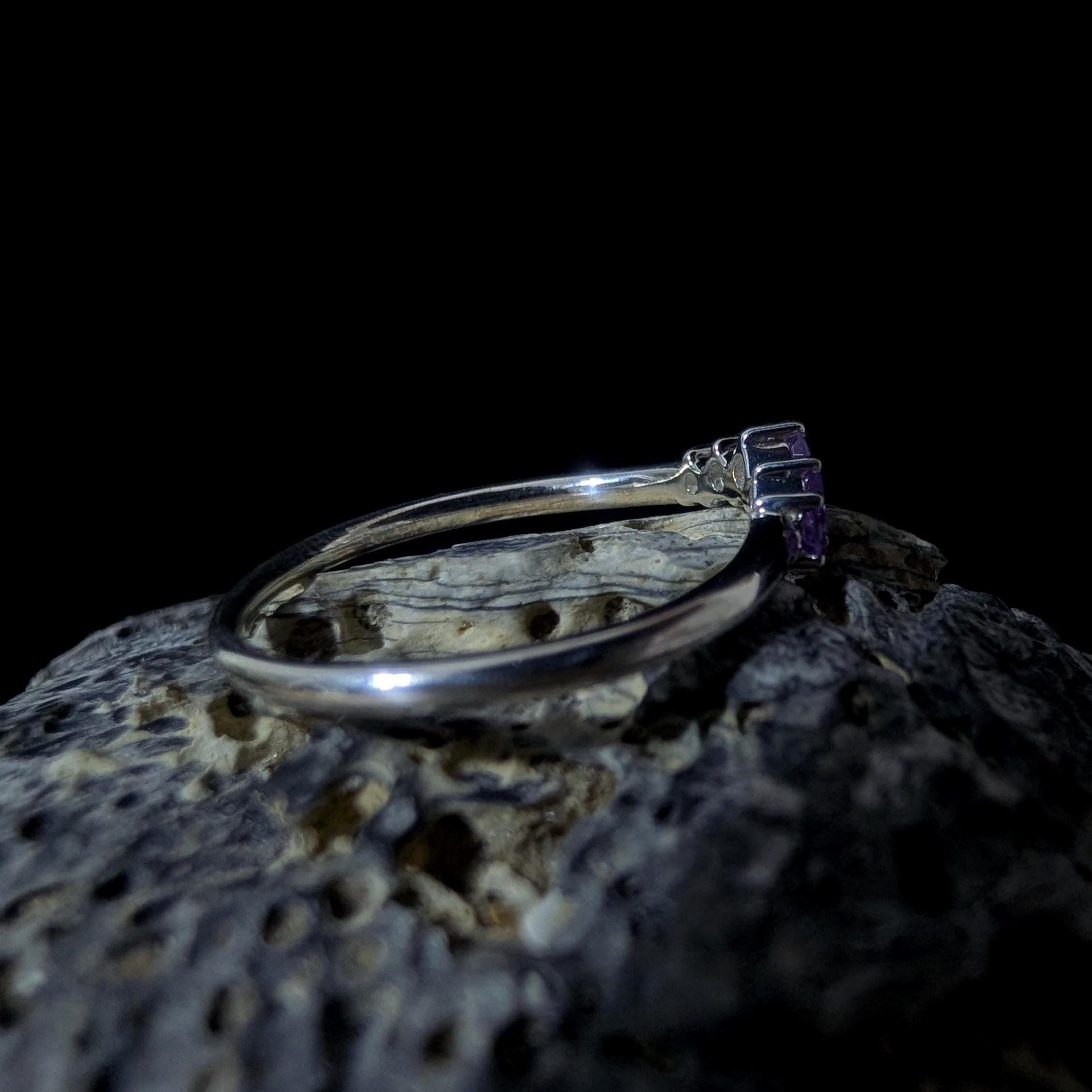 Amethyst stacking ring | 925 sterling silver