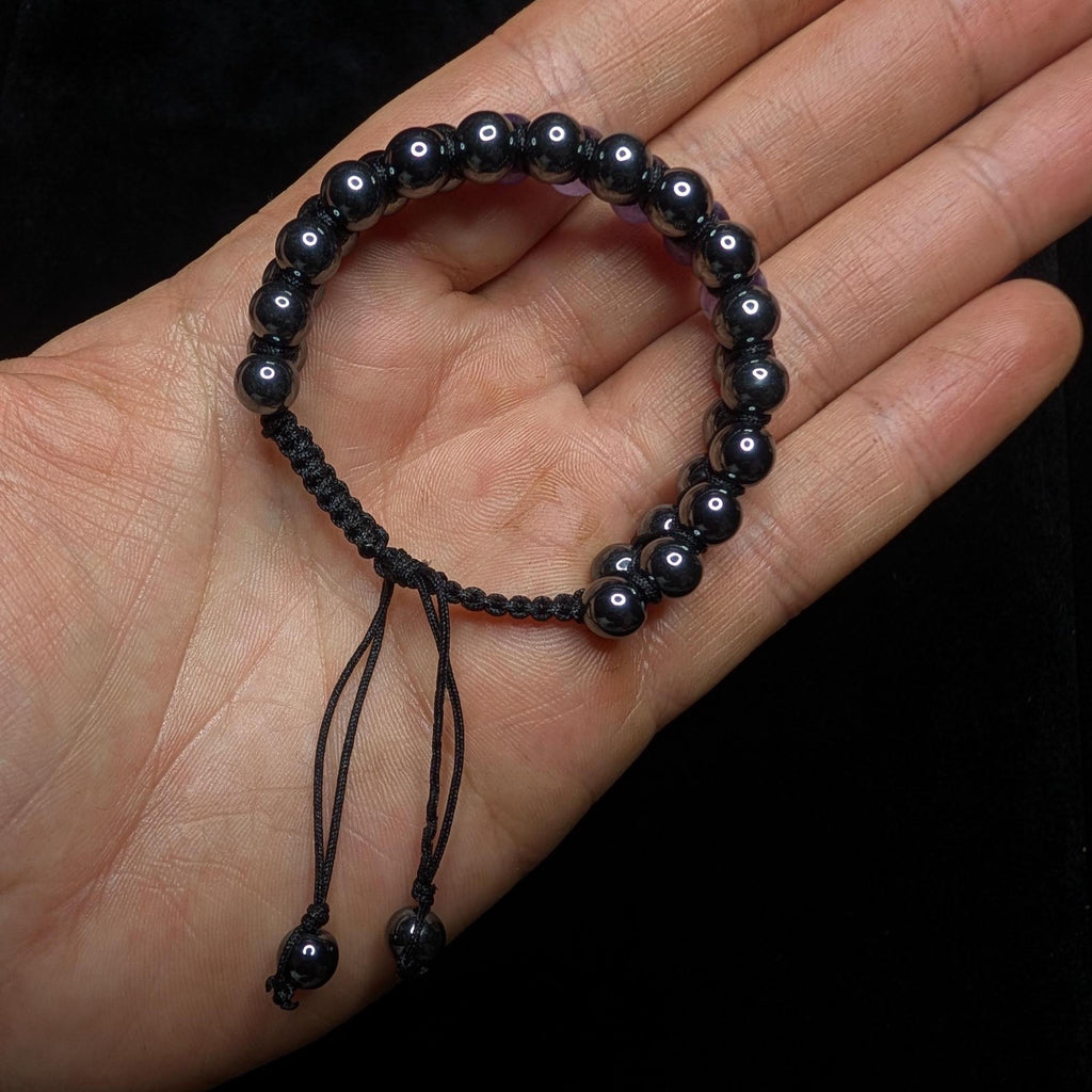 Amethyst hematite double row bracelet