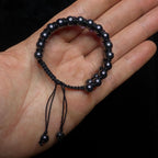 Amethyst hematite double row bracelet