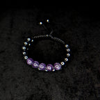 Amethyst hematite double row bracelet