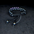 Amethyst hematite double row bracelet