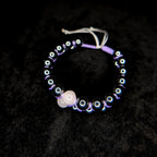 Rose quartz and hematite double row bracelet