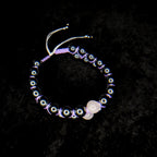 Rose quartz and hematite double row bracelet