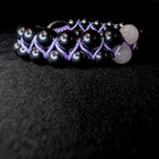 Rose quartz and hematite double row bracelet