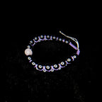Rose quartz and hematite double row bracelet